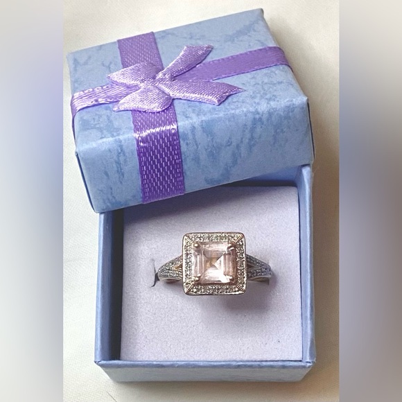 Morganite & Diamond 14K Rose Gold Ring - Picture 13 of 13